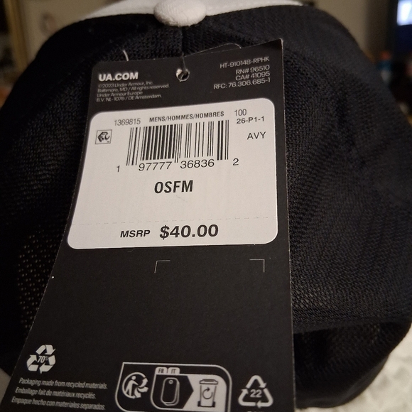 Under Armour Project Rock Trucker Snapback Hat White Black Size OSFM 1369815 100 - Picture 5 of 5